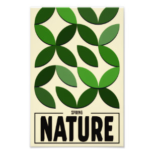 Minimalistischer Naturposter – Frühlingsbotanik-Wa Fotodruck