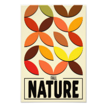 Minimalistischer Naturposter – Herbstliche botanis