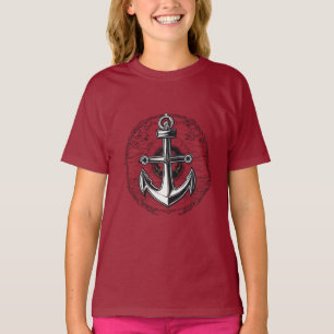 Minimalistischer nautischer Anker - Symbol der Sta T-Shirt