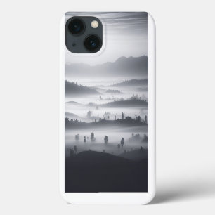 Minimalistischer nebliger Wald-Handyhülle Schwarz  Case-Mate iPhone Hülle