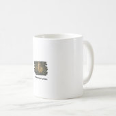 Minimalistischer nebliger Wald Schütze deinen Frie Kaffeetasse (VorderseiteRechts)