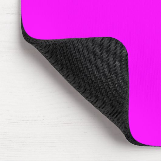 Minimalistischer Neon Magentrosa solide schlicht Mousepad (Ecke)