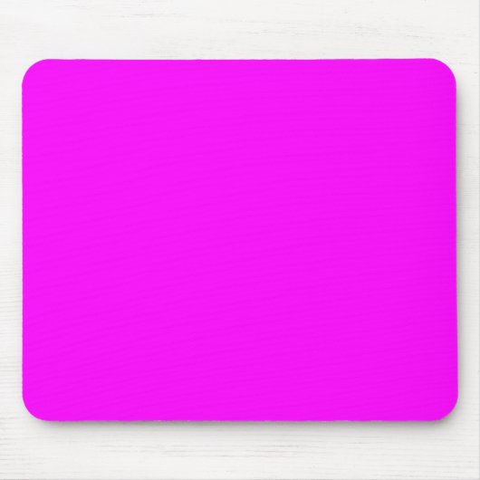 Minimalistischer Neon Magentrosa solide schlicht Mousepad (Vorne)