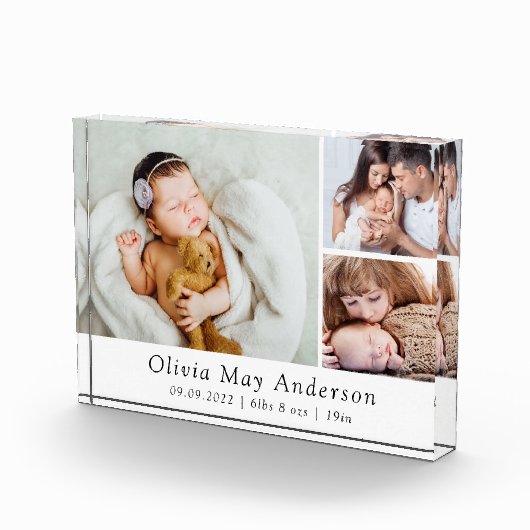 Minimalistischer neuer Baby 3-Collage Block (Rechts)