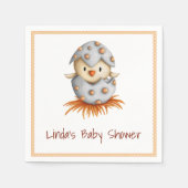 Minimalistischer neutraler Baby-Bird mit Babydusch Serviette (Vorderseite)