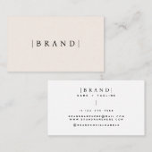Minimalistischer neutraler Name Visitenkarte (Vorne/Hinten)