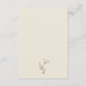 Minimalistischer neutraler QR-Code für Monogramm Begleitkarte (Rückseite)