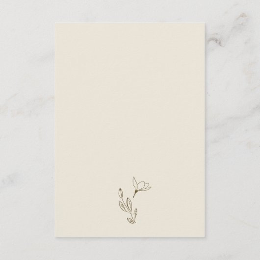 Minimalistischer neutraler QR-Code für Monogramm Begleitkarte (Rückseite)