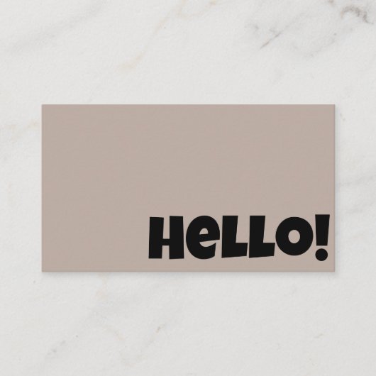 Minimalistischer neutraler QR-Code Hello Boho Retr Visitenkarte (Vorderseite)