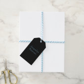Minimalistischer neutraler schwarzer Elegant Moder Geschenkanhänger (Mit Garn)