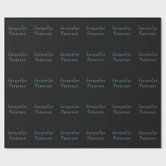 Minimalistischer neutraler schwarzer Elegant Moder Geschenkpapier (Flach)