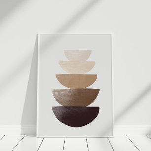 Minimalistischer neutraler Wandkunst-Druck mit ges Poster