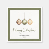 Minimalistischer neutraler Weihnachtsbaum Personal Serviette (Vorderseite)