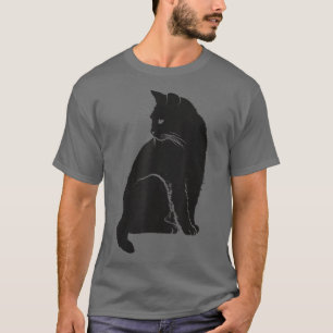 Minimalistischer Niedlicher Black Cat Eigentümer F T-Shirt