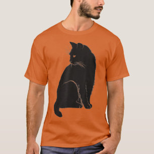 Minimalistischer Niedlicher Black Cat Eigentümer F T-Shirt