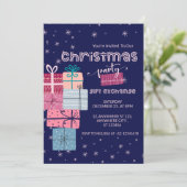 Minimalistischer Niedlicher festlicher farbiger Ge Einladung (Stehend Vorderseite)