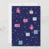 Minimalistischer Niedlicher festlicher farbiger Ge Einladung (Rückseite)