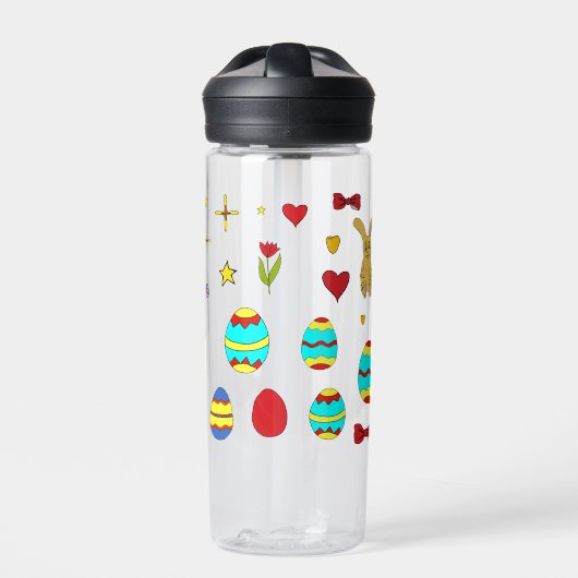 Minimalistischer Niedlicher Happy Oster Cartoon Trinkflasche (Vorderseite)