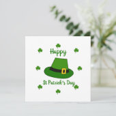 Minimalistischer Niedlicher Happy St Patrick's Day (Stehend Vorderseite)