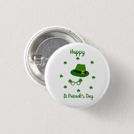 Minimalistischer Niedlicher Happy St Patrick's Day Button
