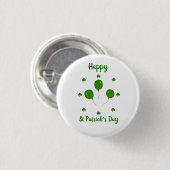 Minimalistischer Niedlicher Happy St Patrick's Day Button (Vorne & Hinten)