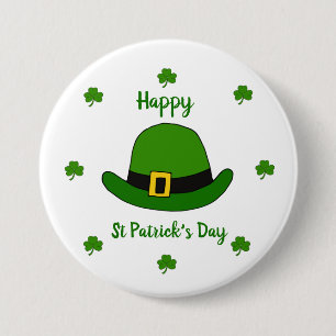 Minimalistischer Niedlicher Happy St Patrick's Day Button