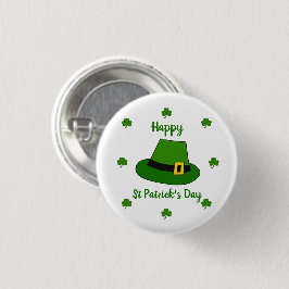 Minimalistischer Niedlicher Happy St Patrick's Day Button