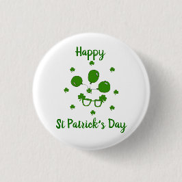 Minimalistischer Niedlicher Happy St Patrick's Day Button