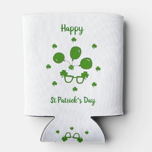 Minimalistischer Niedlicher Happy St Patrick's Day Dosenkühler (Rückseite)