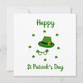 Minimalistischer Niedlicher Happy St Patrick's Day Einladung (Vorderseite)