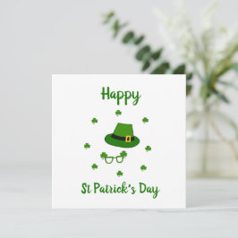 Minimalistischer Niedlicher Happy St Patrick's Day Einladung