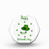 Minimalistischer Niedlicher Happy St Patrick's Day Fotoblock (Vorderseite)