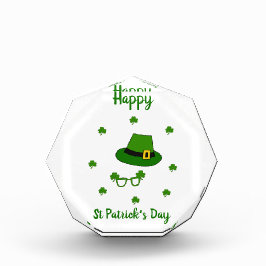 Minimalistischer Niedlicher Happy St Patrick's Day Fotoblock