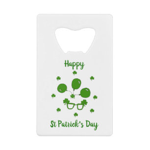 Minimalistischer Niedlicher Happy St Patrick's Day Geldbeutel Flaschenöffner