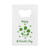 Minimalistischer Niedlicher Happy St Patrick's Day Geldbeutel Flaschenöffner (Rückseite)