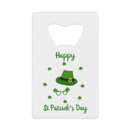 Minimalistischer Niedlicher Happy St Patrick's Day Geldbeutel Flaschenöffner