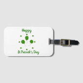Minimalistischer Niedlicher Happy St Patrick's Day Gepäckanhänger (Vorderseite (Horizontal))