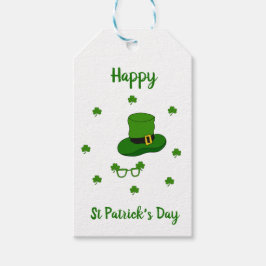 Minimalistischer Niedlicher Happy St Patrick's Day Geschenkanhänger