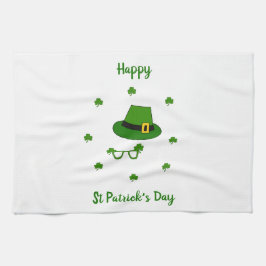 Minimalistischer Niedlicher Happy St Patrick's Day Geschirrtuch