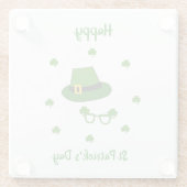 Minimalistischer Niedlicher Happy St Patrick's Day Glasuntersetzer (Rückseite)