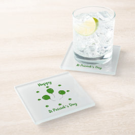 Minimalistischer Niedlicher Happy St Patrick's Day Glasuntersetzer