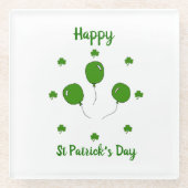 Minimalistischer Niedlicher Happy St Patrick's Day Glasuntersetzer (Vorderseite)