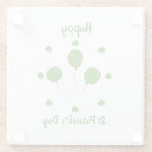 Minimalistischer Niedlicher Happy St Patrick's Day Glasuntersetzer (Rückseite)