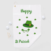 Minimalistischer Niedlicher Happy St Patrick's Day Golfhandtuch (Insitu)