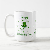 Minimalistischer Niedlicher Happy St Patrick's Day Kaffeetasse (Links)