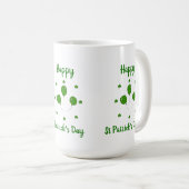 Minimalistischer Niedlicher Happy St Patrick's Day Kaffeetasse (VorderseiteRechts)