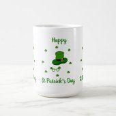 Minimalistischer Niedlicher Happy St Patrick's Day Kaffeetasse (Mittel)