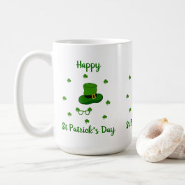 Minimalistischer Niedlicher Happy St Patrick's Day Kaffeetasse