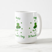 Minimalistischer Niedlicher Happy St Patrick's Day Kaffeetasse (VorderseiteRechts)