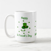 Minimalistischer Niedlicher Happy St Patrick's Day Kaffeetasse (Links)